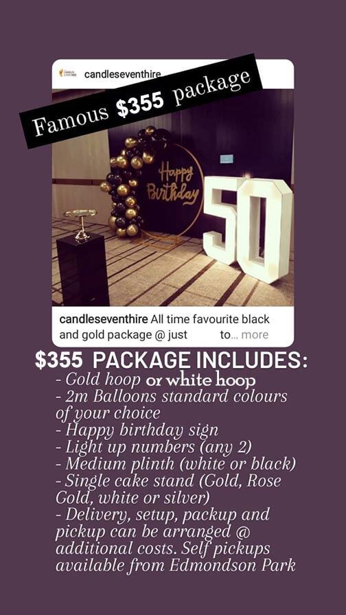 $355 package with 50